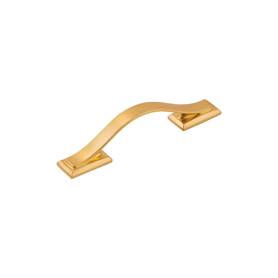 Hickory H078770BGB: 3" cc Dover Arch Cabinet Pull - Brushed Golden Brass