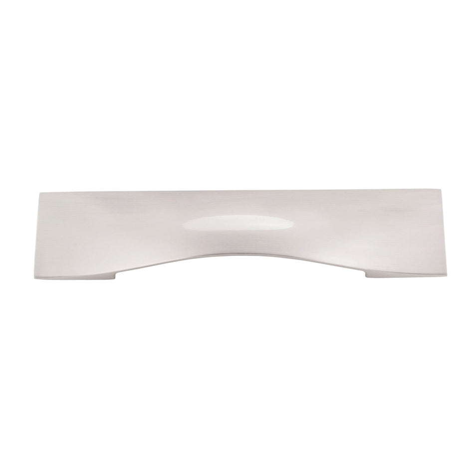 Belwith B077048-SN: 128mm cc Emerge Cup Cabinet Pull - Satin Nickel