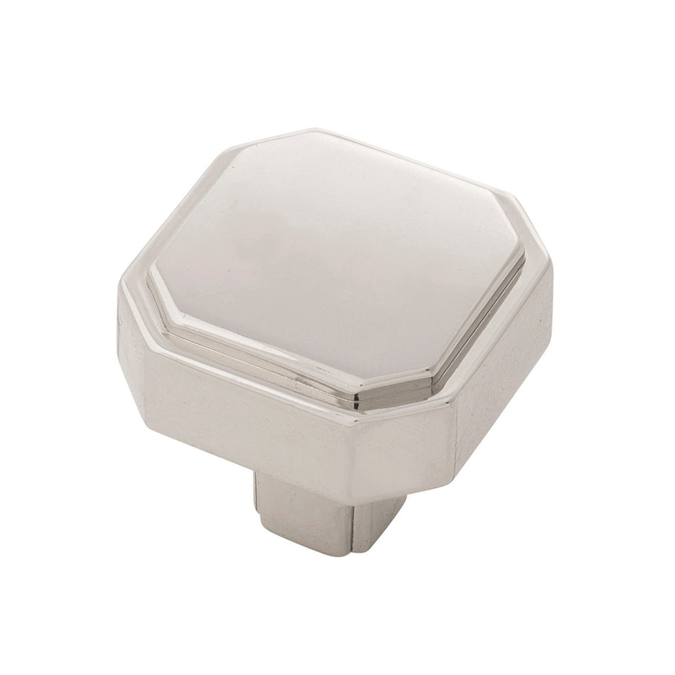 Belwith B076895-14: 1-5/16" Monroe Cabinet Knob - Polished Nickel