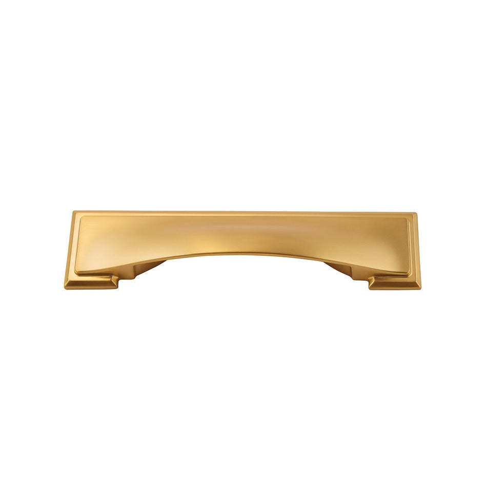 Hickory H078775BGB: 3", 96mm &128mm cc Dover Cup Cabinet Pull - Brushed Golden Brass