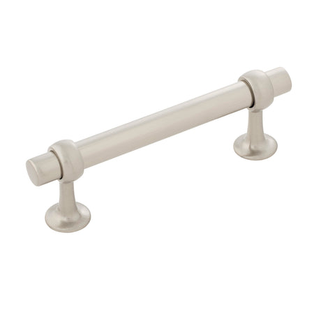 Belwith B077523-SN: 96mm cc Ostia Cabinet Pull - Satin Nickel