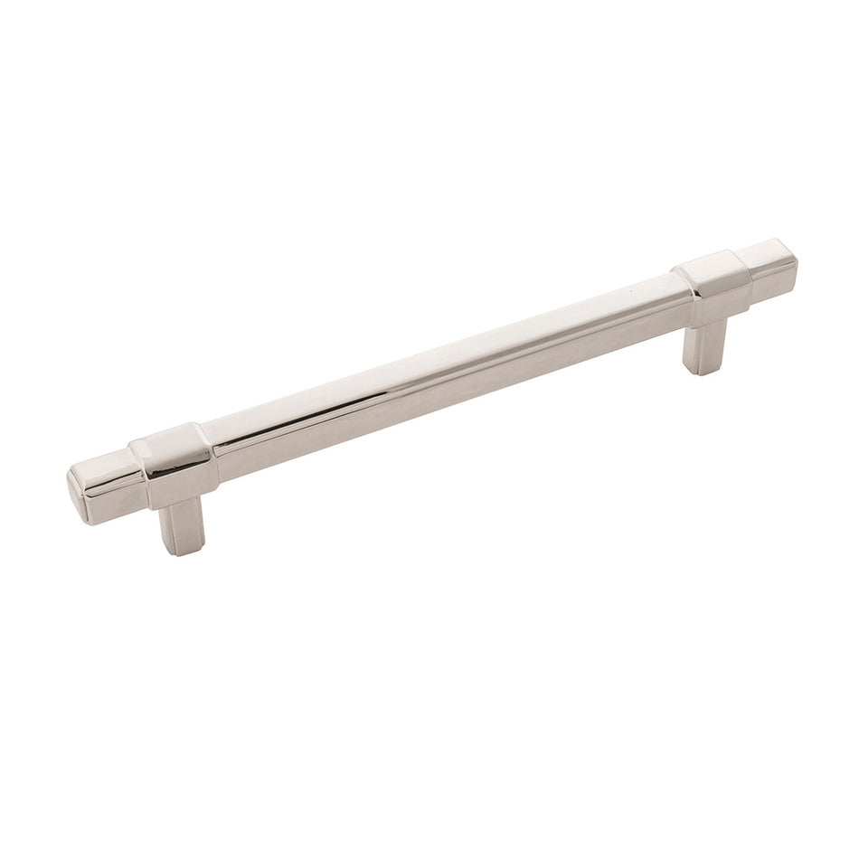 Belwith B077025-14: 160mm cc Monroe Cabinet Pull - Polished Nickel