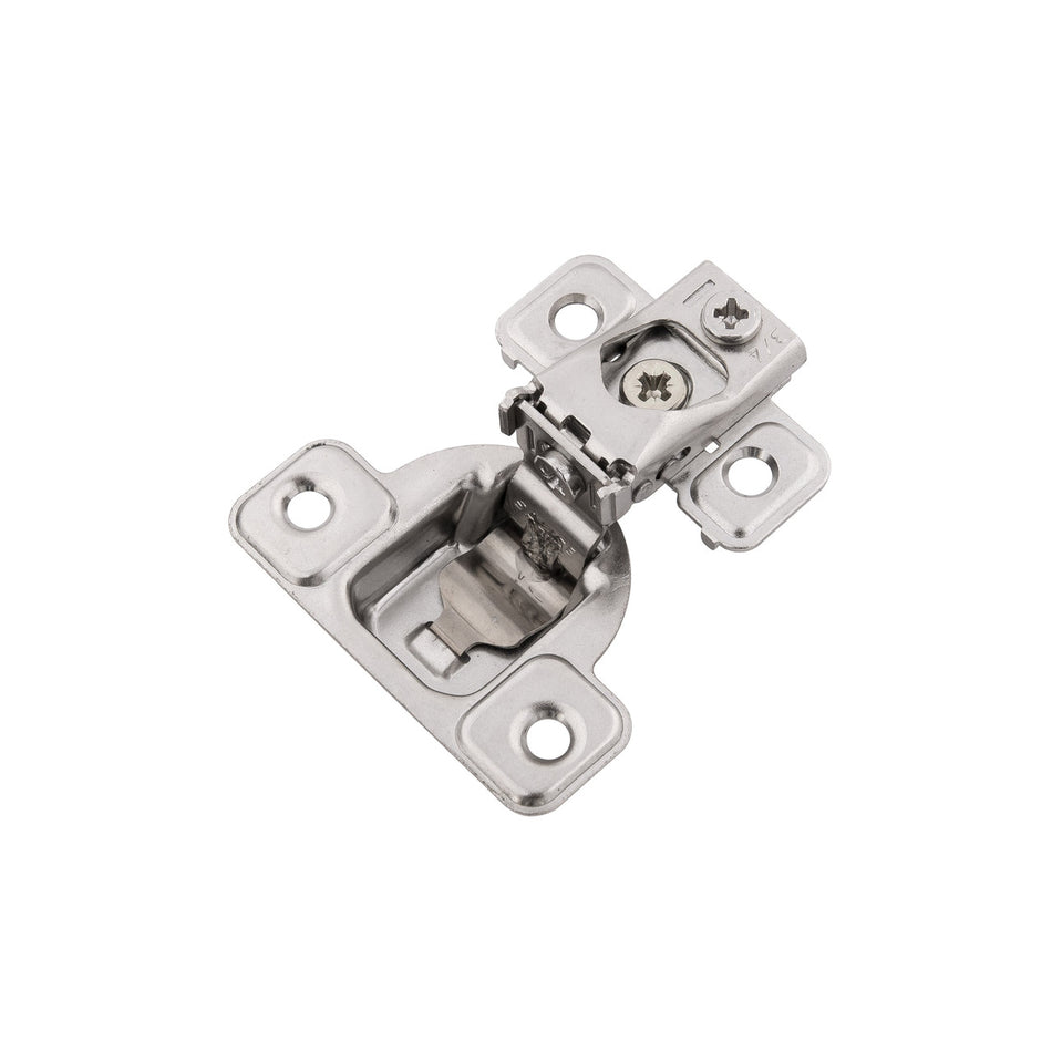 Hickory HH075218-14: 3/4" Overlay  Concealed Face Frame Self-Close Cabinet Hinge (pair) - Polished Nickel