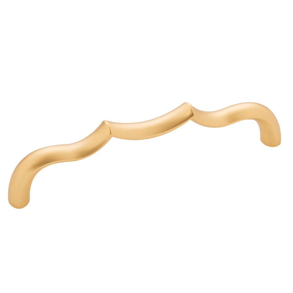 Belwith B076141-BGB: 128mm cc Trellis Cabinet Pull - Brushed Golden Brass