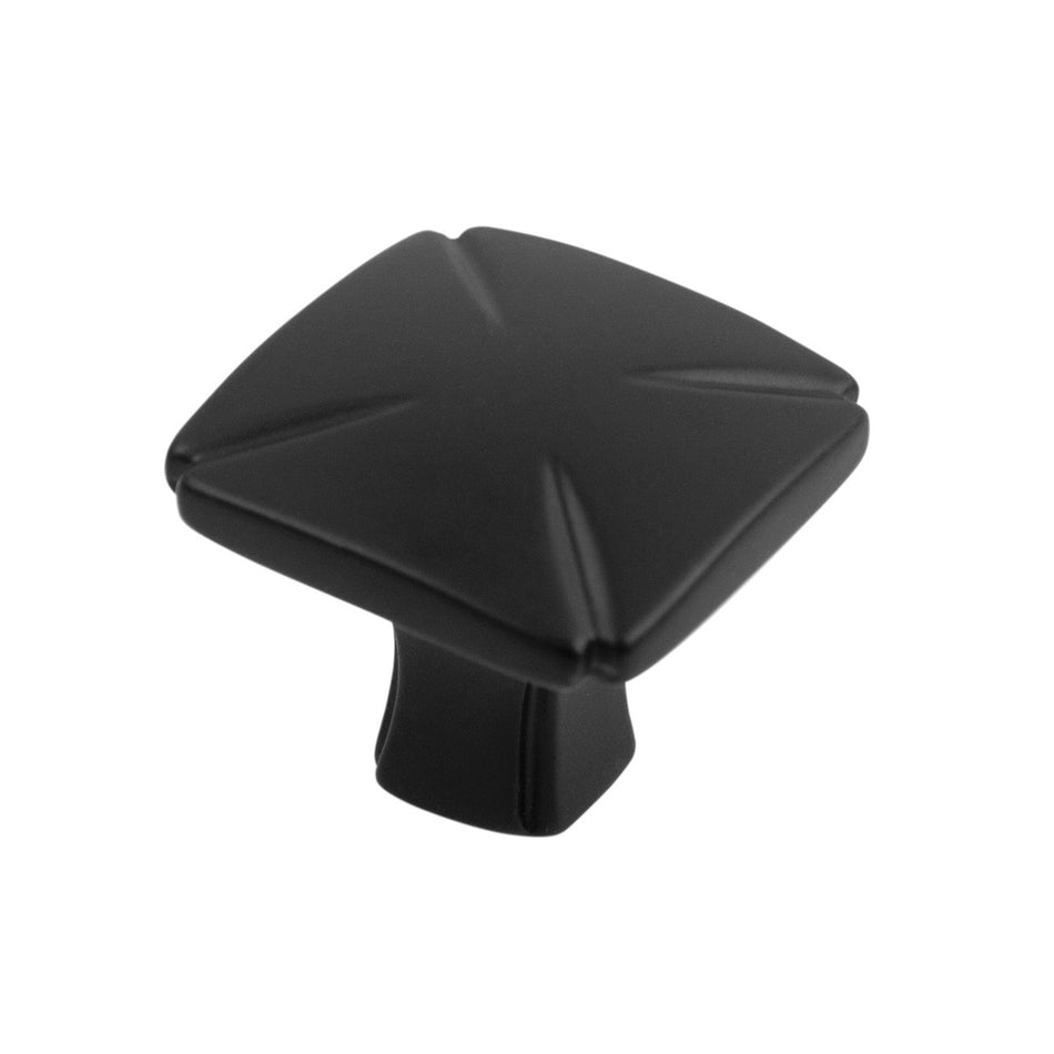Hickory P3230-MB: 1-3/16" Bridges Cabinet Knob - Matte Black