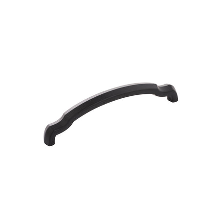 Hickory H077864MB: 128mm cc Veranda Arch Cabinet Pull - Matte Black