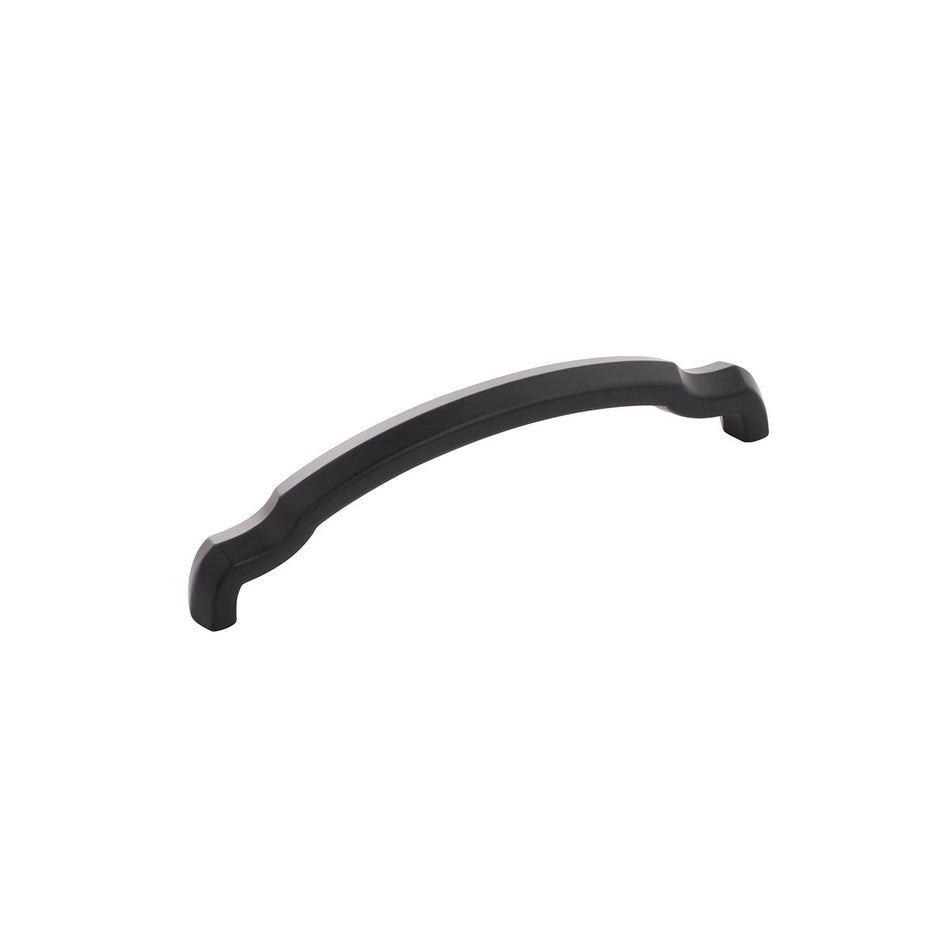 Hickory H077864MB: 128mm cc Veranda Arch Cabinet Pull - Matte Black