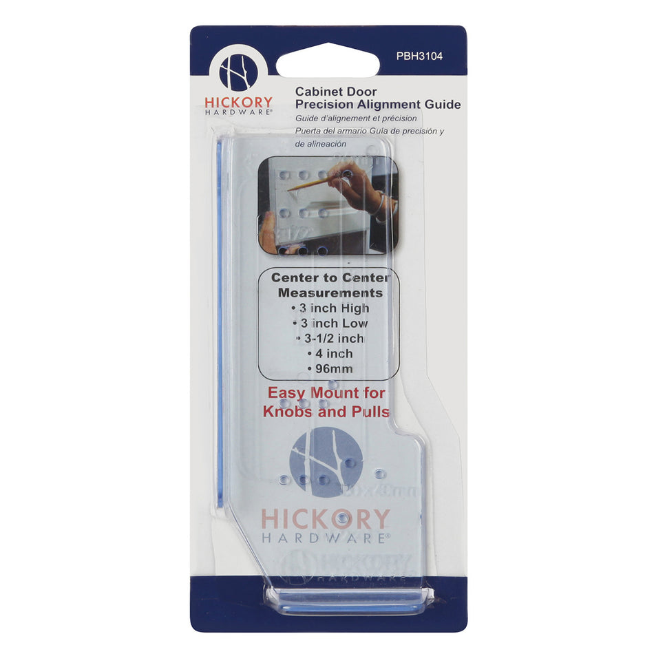 Hickory PBH3104: Mounting Templates Cabinet Door Hardware Mounting Guide Cabinet Drawer Mounting Guide - Clear Blue