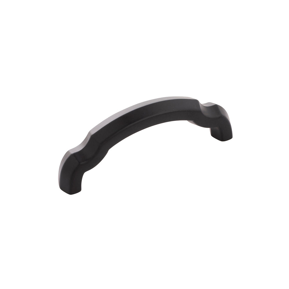 Hickory H077862MB: 3" cc Veranda Arch Cabinet Pull - Matte Black