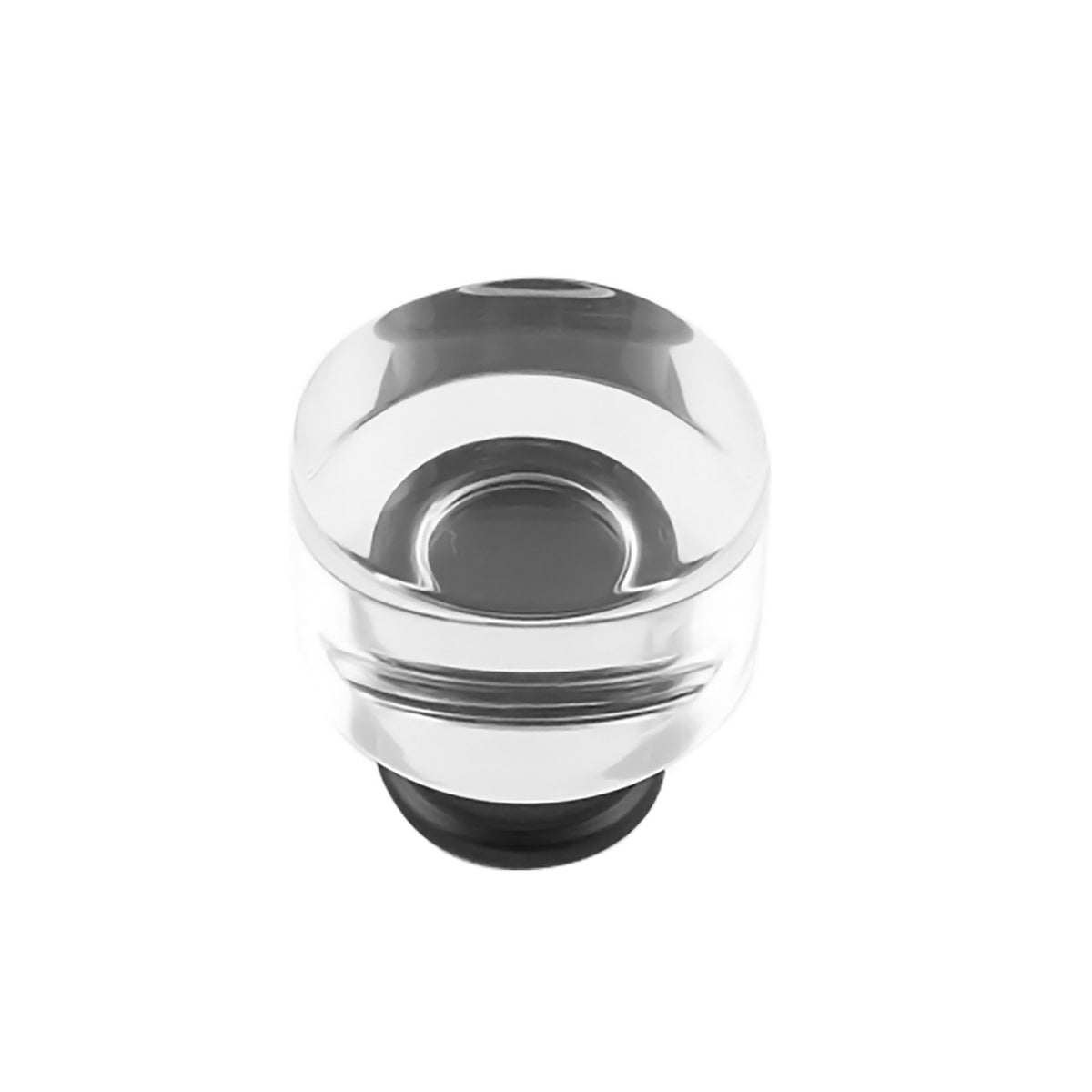 Hickory P3709-CAMB: 1-1/4" Midway Cabinet Knob - Crysacrylic/Matte Black