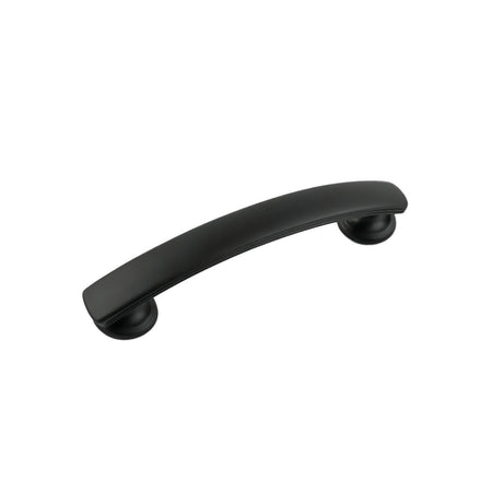 Hickory P2141-MB: 96mm cc American Diner Arch Cabinet Pull - Matte Black