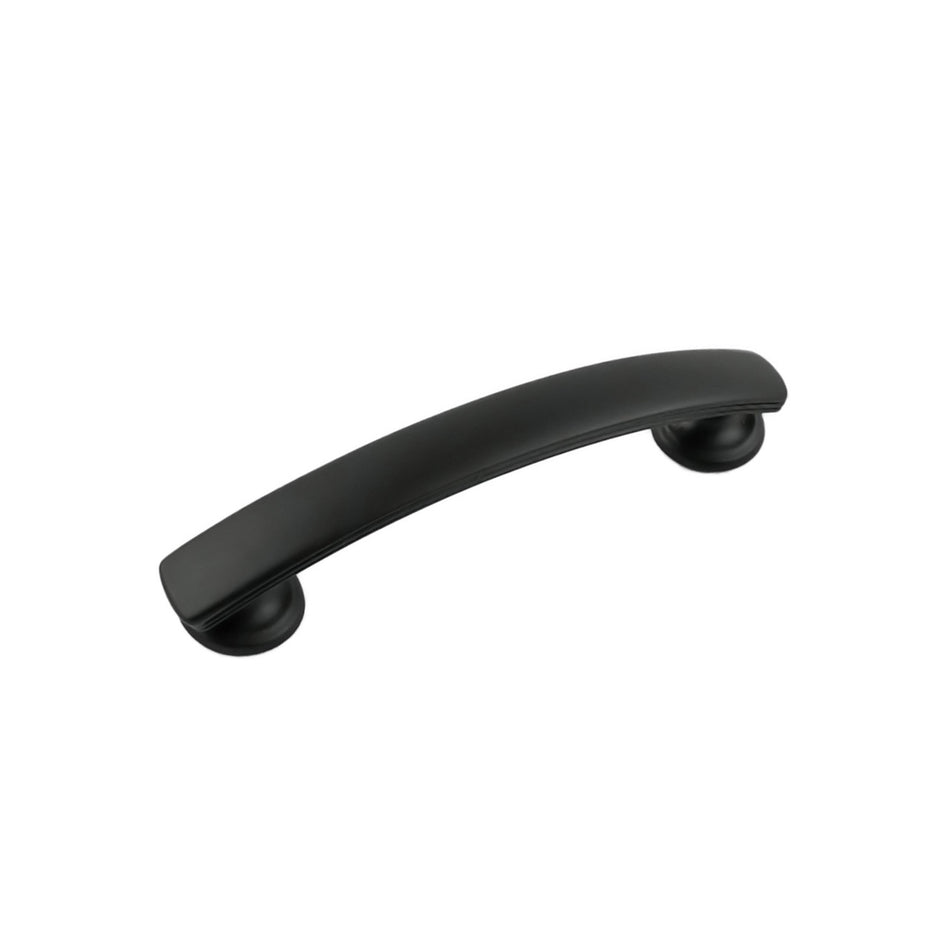 Hickory P2141-MB: 96mm cc American Diner Arch Cabinet Pull - Matte Black