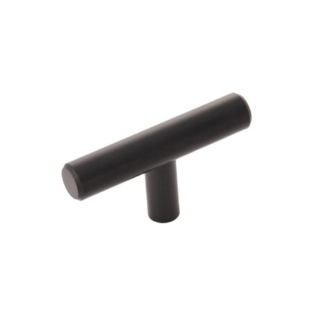 Hickory HH075591-MB: 2-3/8" Bar Pulls T-Bar Cabinet Knob - Matte Black