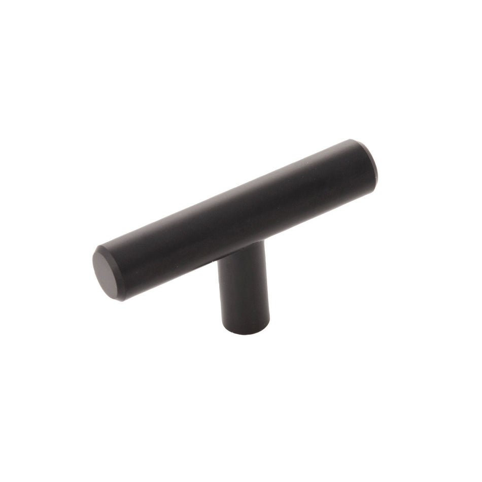 Hickory HH075591-MB: 2-3/8" Bar Pulls T-Bar Cabinet Knob - Matte Black