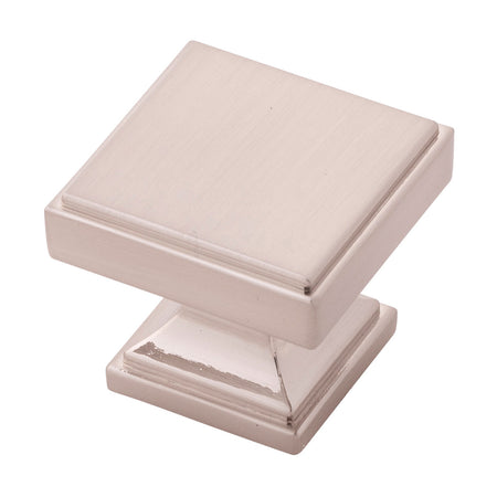 Belwith B077460-SN: 1-3/8" Brownstone Cabinet Knob - Satin Nickel