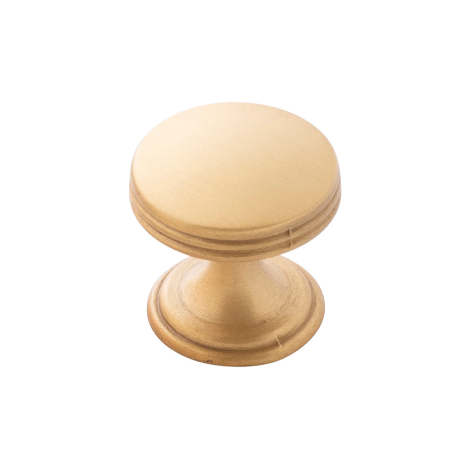 Hickory P2140-BGB: 1" American Diner Cabinet Knob - Brushed Golden Brass
