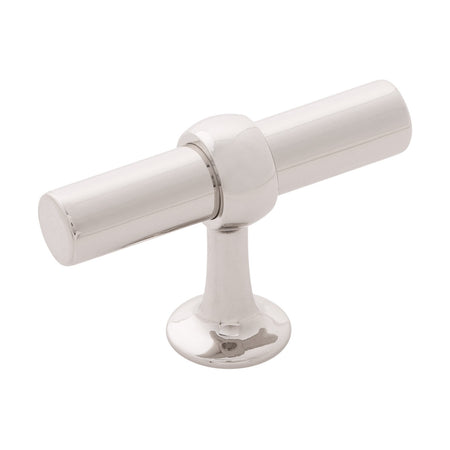 Belwith B077328-14: 1-1/2" Ostia T-Bar Cabinet Knob - Polished Nickel