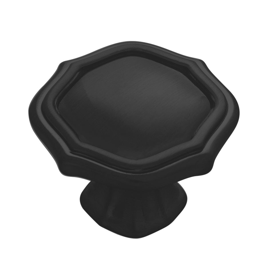 Belwith B076137-MB: 1-1/2" Trellis Cabinet Knob - Matte Black