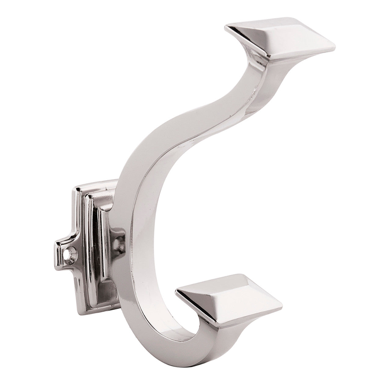 Hickory P2155-14: 5"  Bungalow Double Wall Hook - Polished Nickel