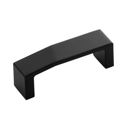 Belwith B077400-MB: 3" cc Veer Cabinet Pull - Matte Black