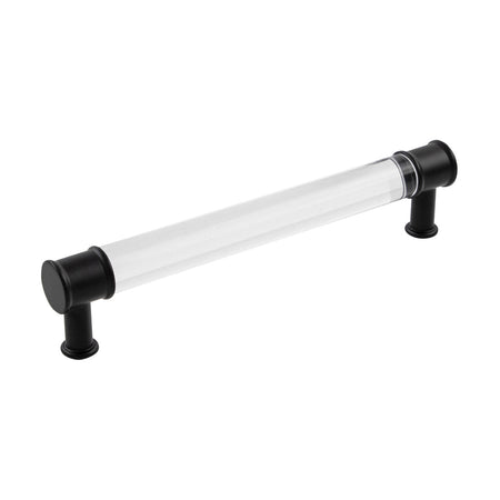 Hickory P3702-CAMB: 160mm cc Midway Cabinet Pull - Crysacrylic/Matte Black