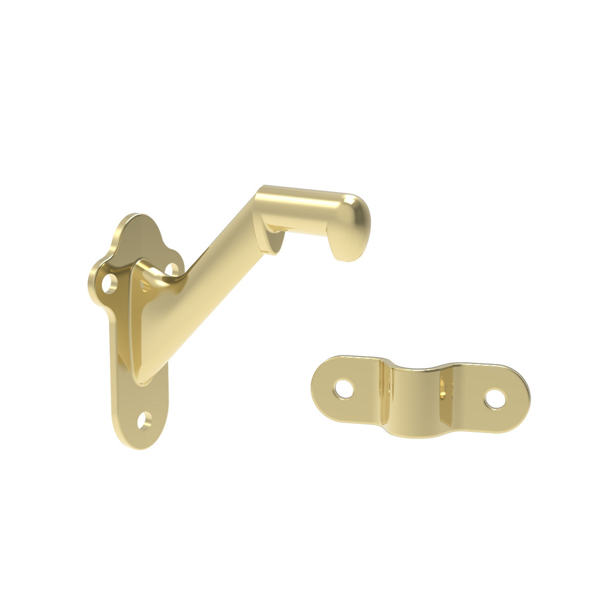 Hickory H078451PB: 2-13/16" Handrail Bracket - Polished Brass
