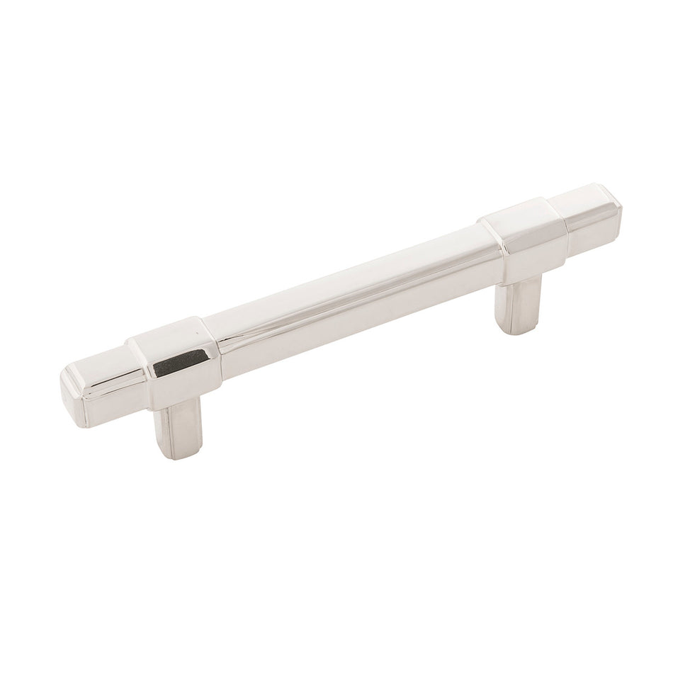 Belwith B076899-14: 96mm cc Monroe Cabinet Pull - Polished Nickel