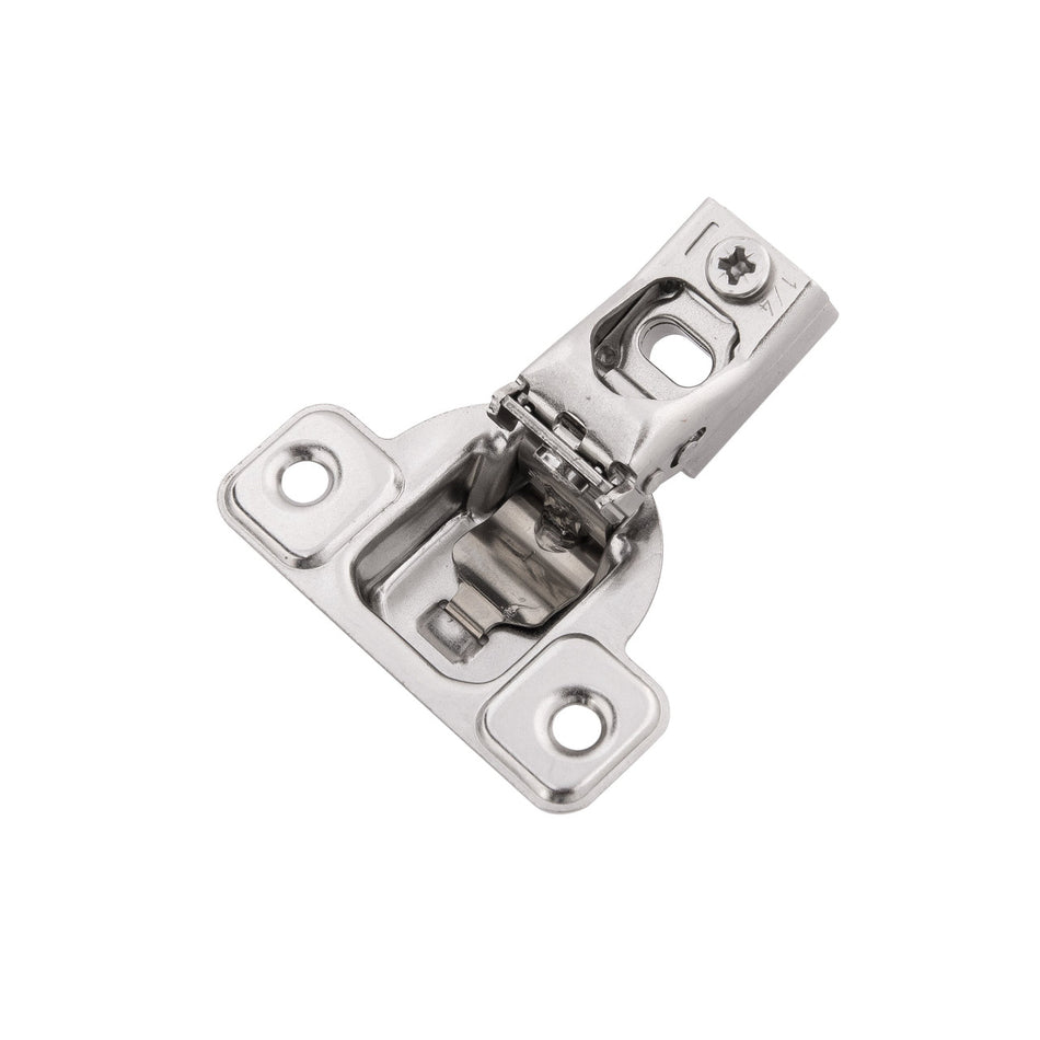 Hickory HH075216-14: 1/4" Overlay  Concealed Face Frame Self-Close Cabinet Hinge (pair) - Polished Nickel
