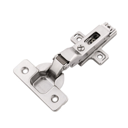 Hickory HH075222-14: Half Overlay Concealed Frameless Self-Close Cabinet Hinge (pair) - Polished Nickel
