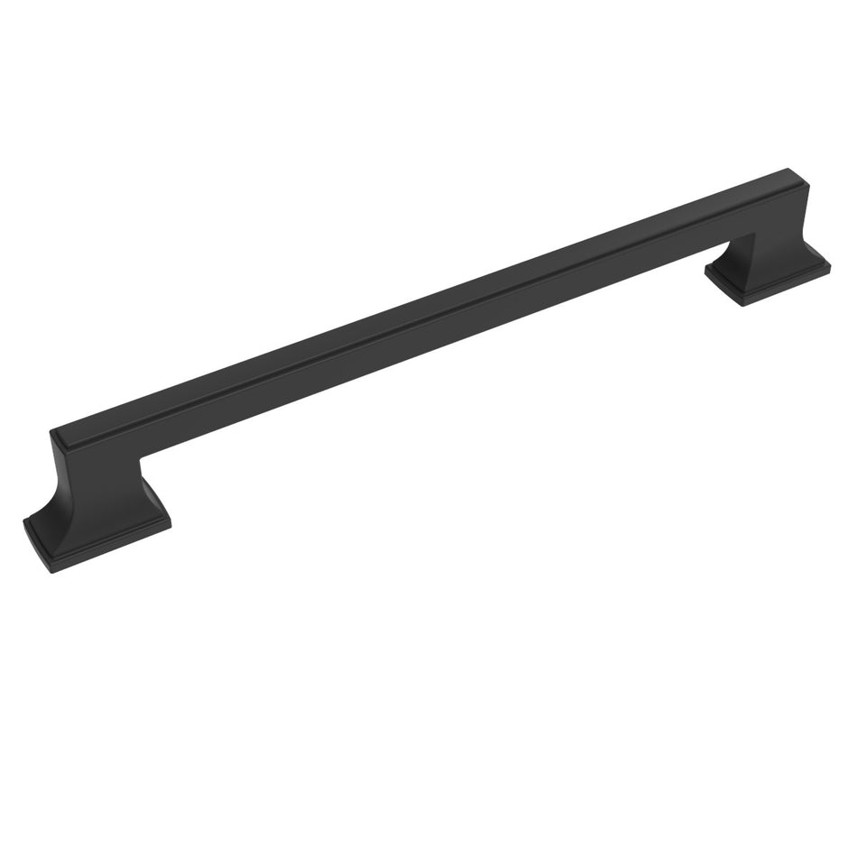 Belwith B078830-MB: 12" cc Brownstone Appliance Pull - Matte Black
