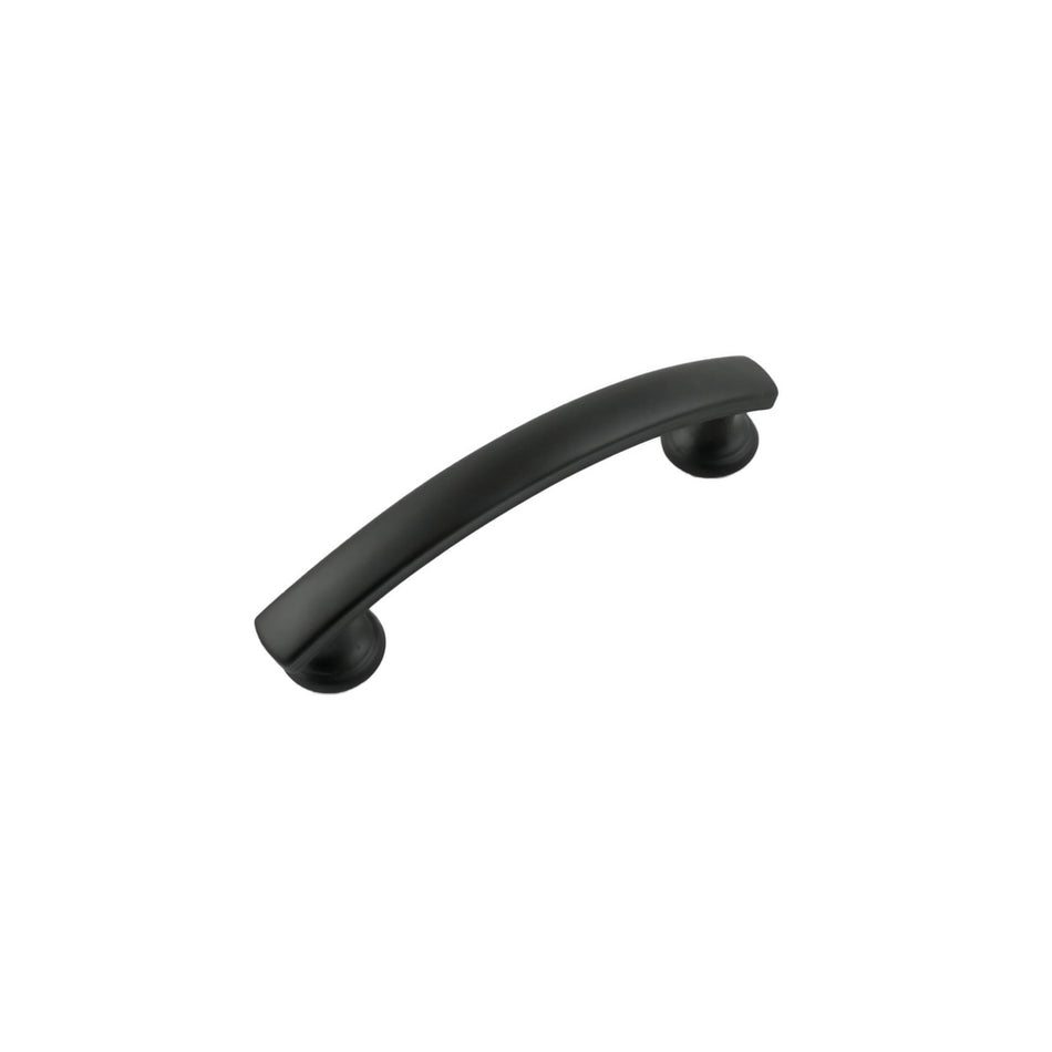 Hickory P2143-MB: 3" cc American Diner Arch Cabinet Pull - Matte Black