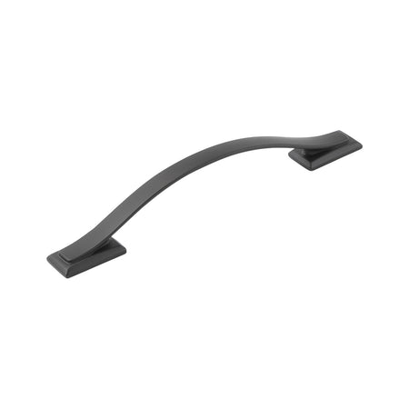 Hickory H078772MB: 128mm cc Dover Arch Cabinet Pull - Matte Black