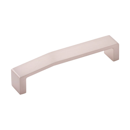 Belwith B077155-SN: 128mm cc Veer Cabinet Pull - Satin Nickel