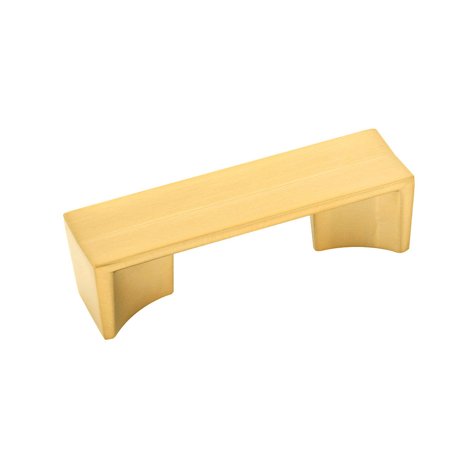 Belwith B076088-BGB: 3" cc Avenue Cabinet Pull - Brushed Golden Brass