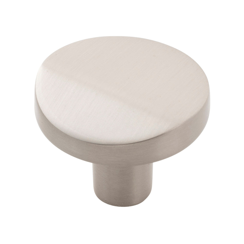 Belwith B077153-SN: 1-3/8" Veer Cabinet Knob - Satin Nickel