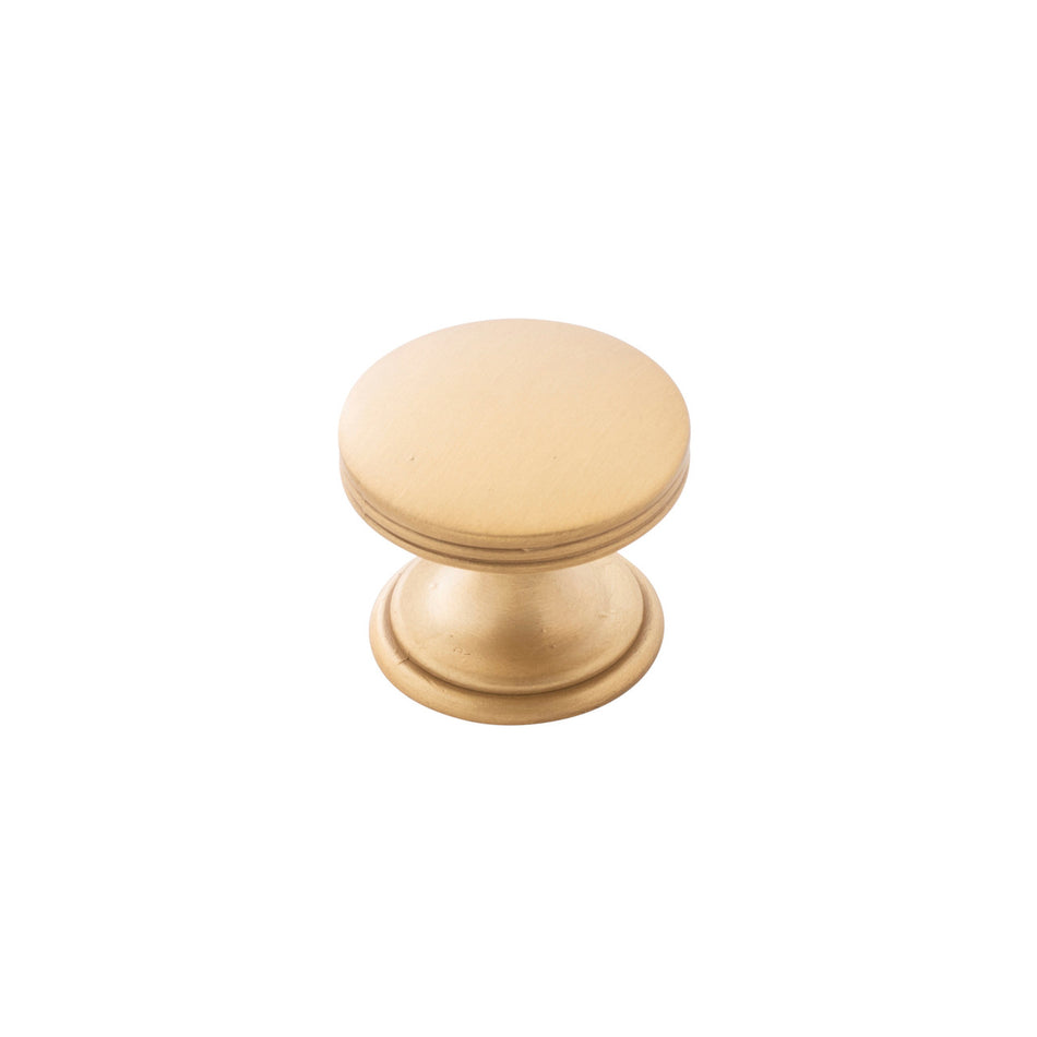 Hickory P2142-BGB: 1-3/8" American Diner Cabinet Knob - Brushed Golden Brass
