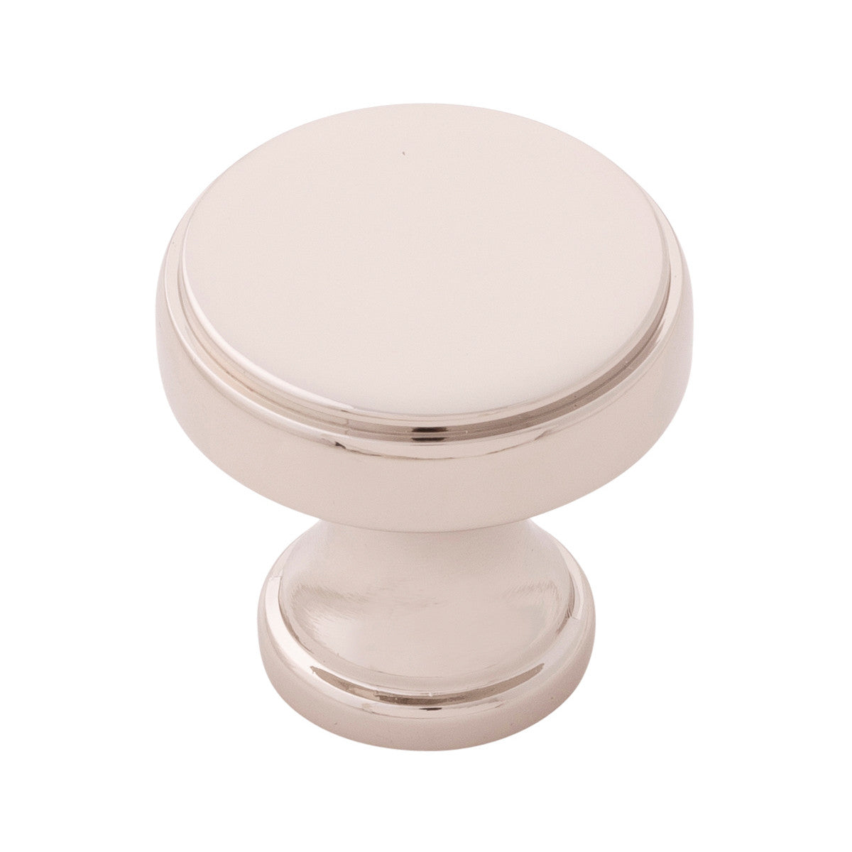 Belwith B077459-14: 1-1/4" Brownstone Cabinet Knob - Polished Nickel