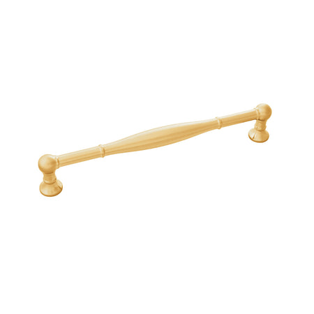 Belwith B076292-BGB: 192mm cc Fuller Cabinet Pull - Brushed Golden Brass