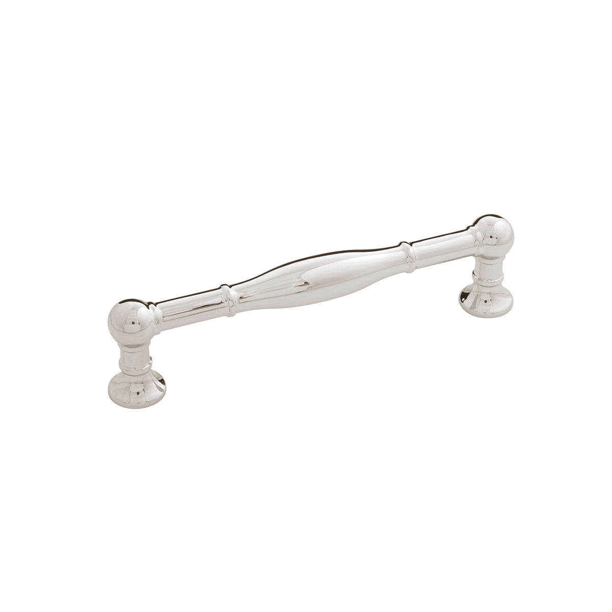 Belwith B075060-14: 128mm cc Fuller Cabinet Pull - Polished Nickel