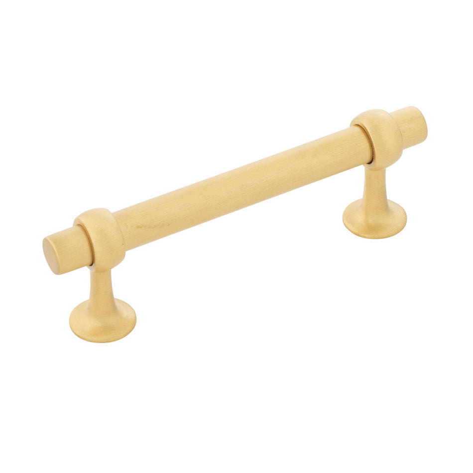 Belwith B077523-BGB: 96mm cc Ostia Cabinet Pull - Brushed Golden Brass