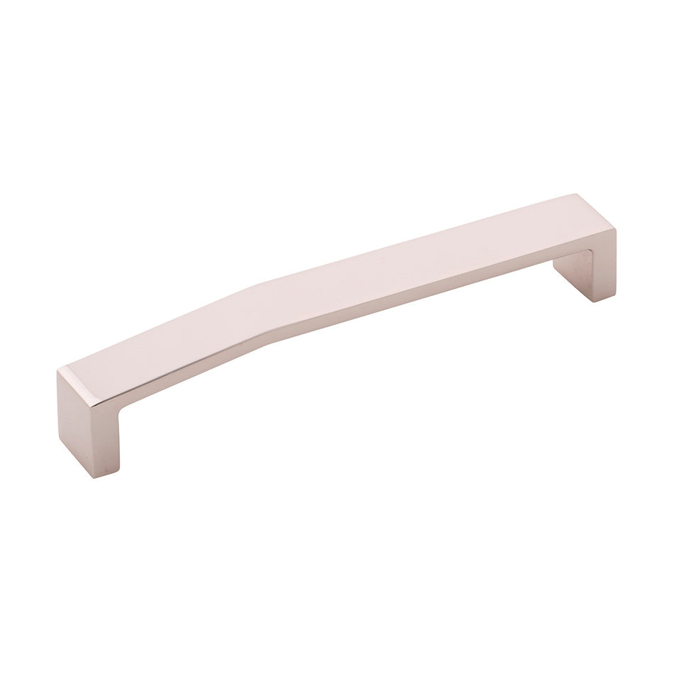Belwith B077156-14: 160mm cc Veer Cabinet Pull - Polished Nickel