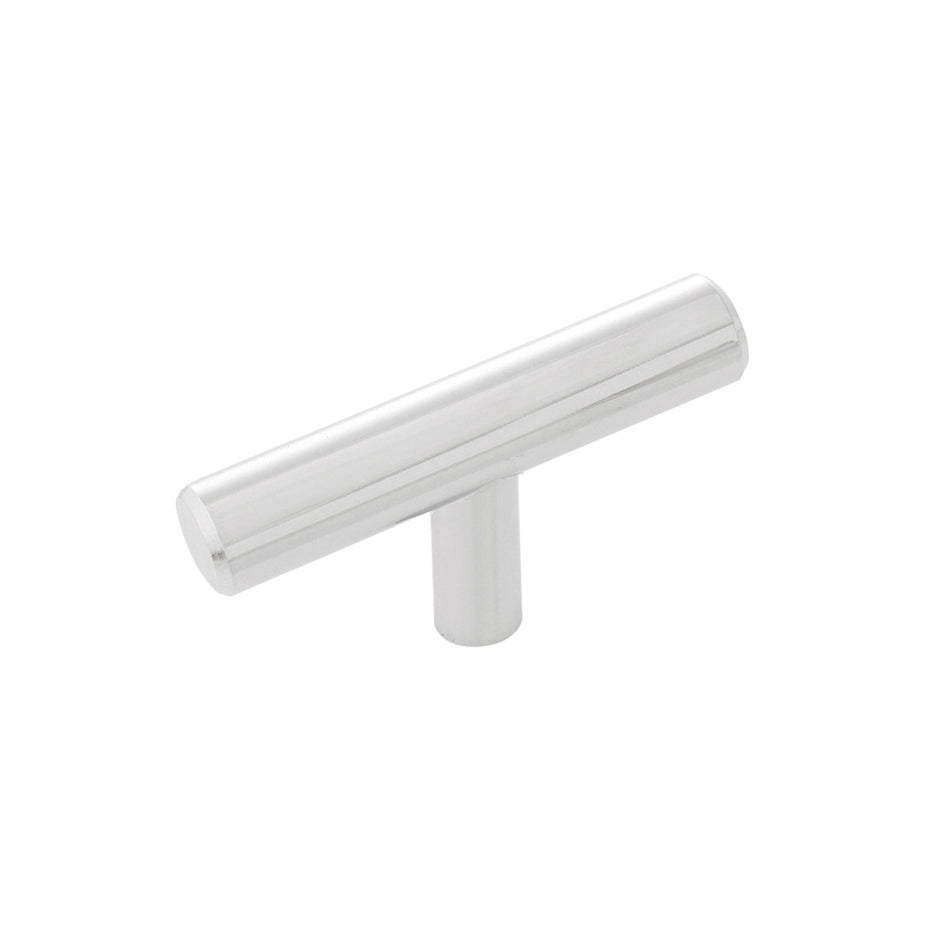 Hickory HH075591-CH: 2-3/8" Bar Pulls T-Bar Cabinet Knob - Polished Chrome
