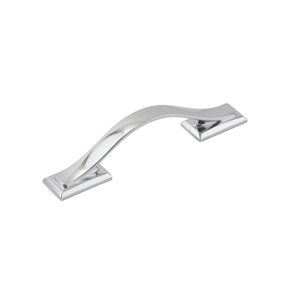 Hickory H078770CH: 3" cc Dover Arch Cabinet Pull - Polished Chrome