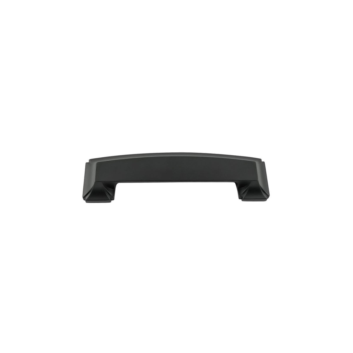 Hickory P3234-MB: 3", 96mm &128mm cc Bridges Cup Cabinet Pull - Matte Black