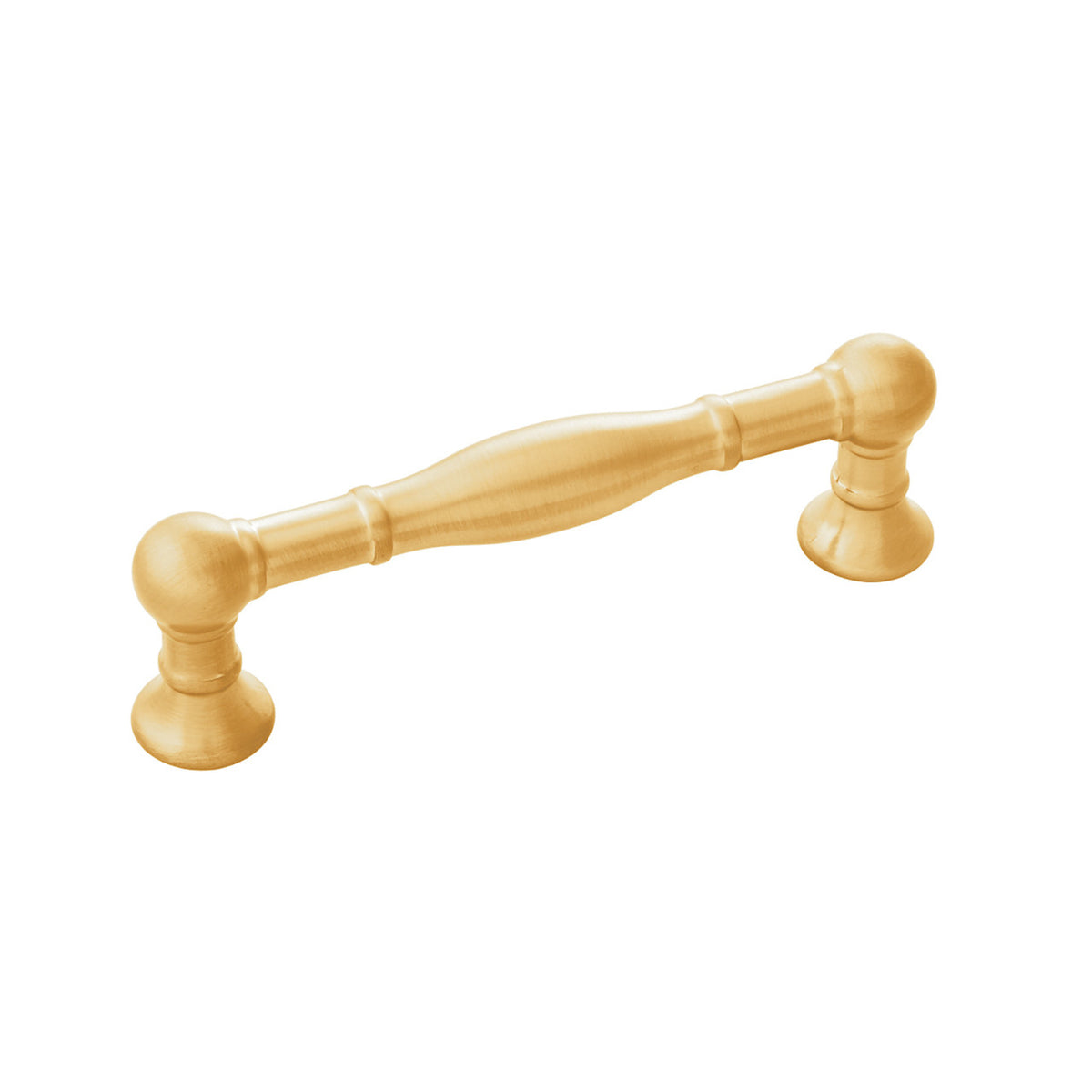 Belwith B076290-BGB: 96mm cc Fuller Cabinet Pull - Brushed Golden Brass