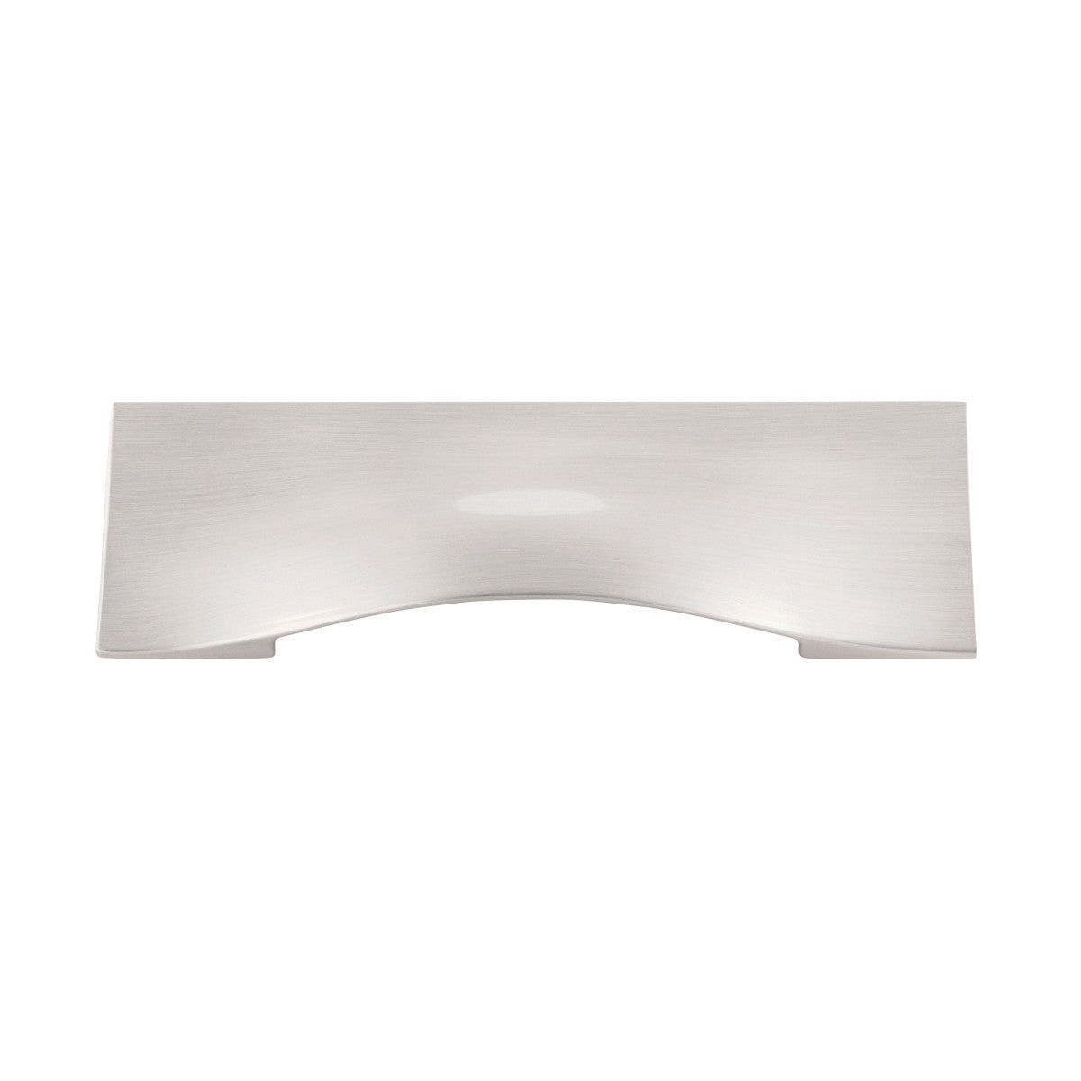 Belwith B077047-SN: 96mm cc Emerge Cup Cabinet Pull - Satin Nickel