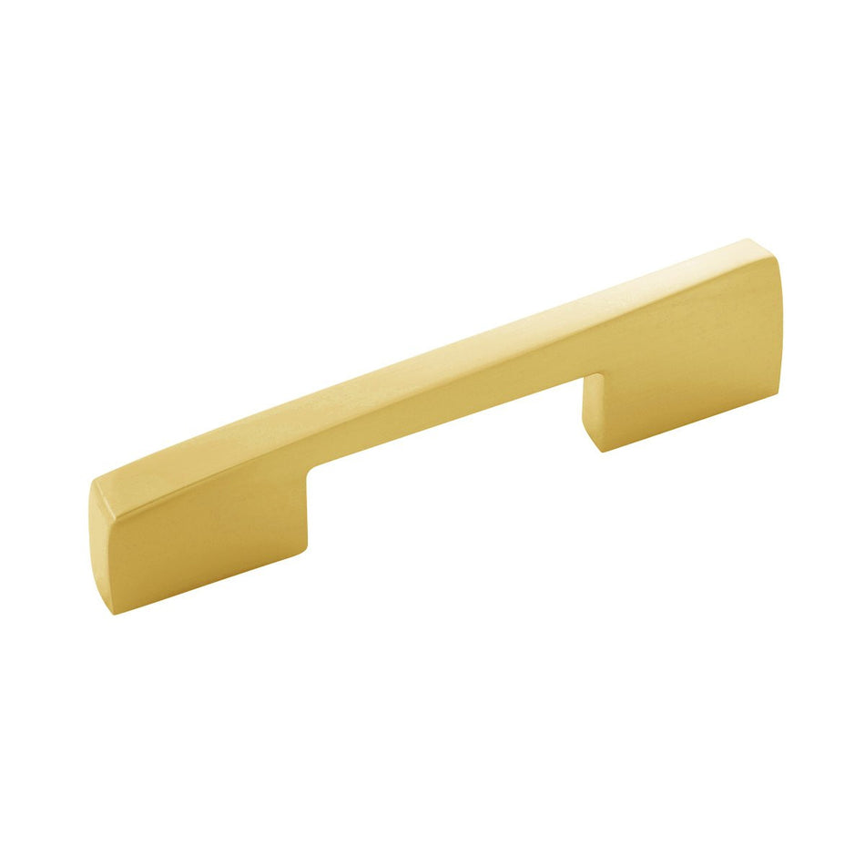 Belwith B076719-BGB: 3" & 96mm cc Flex Cabinet Pull - Brushed Golden Brass