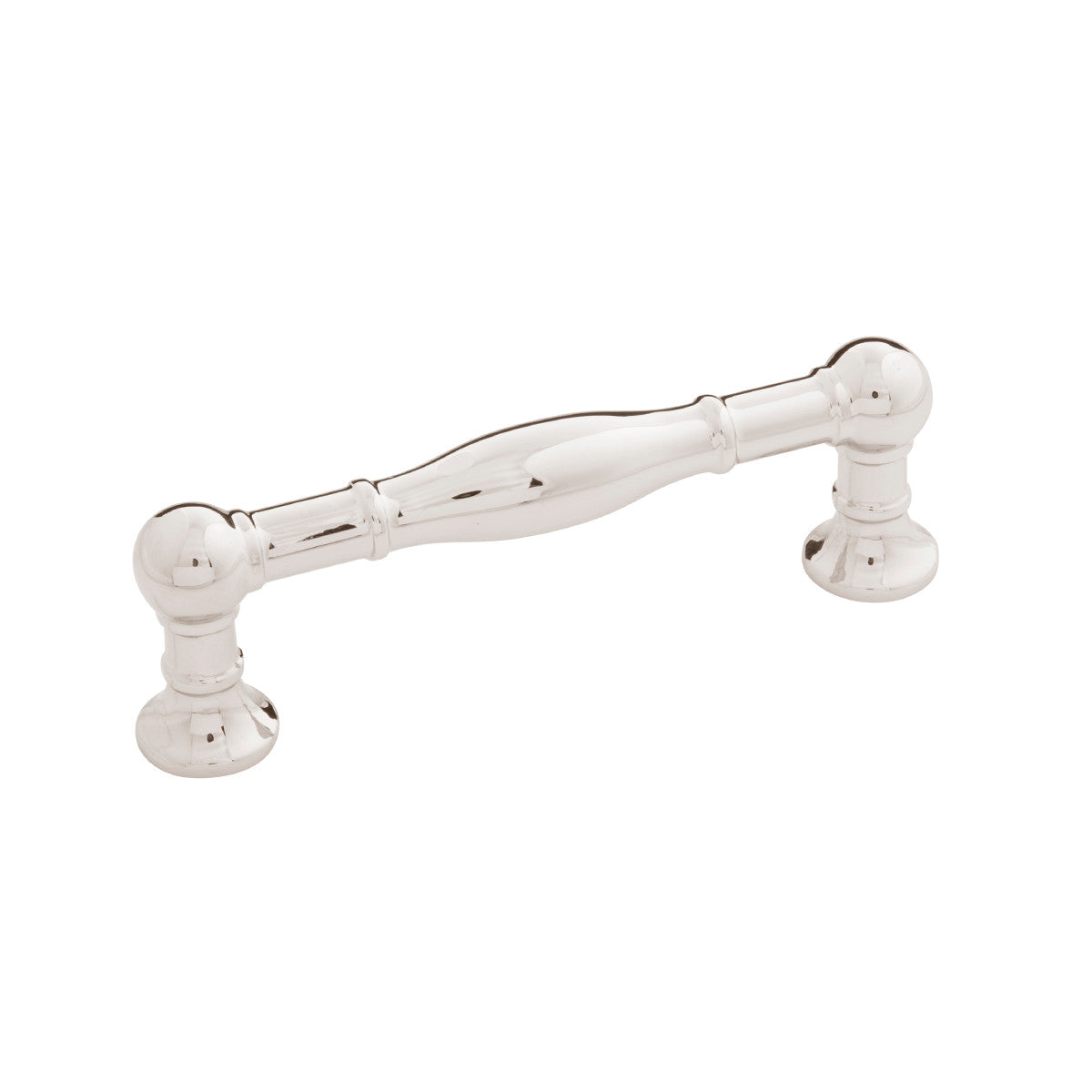 Belwith B076290-14: 96mm cc Fuller Cabinet Pull - Polished Nickel