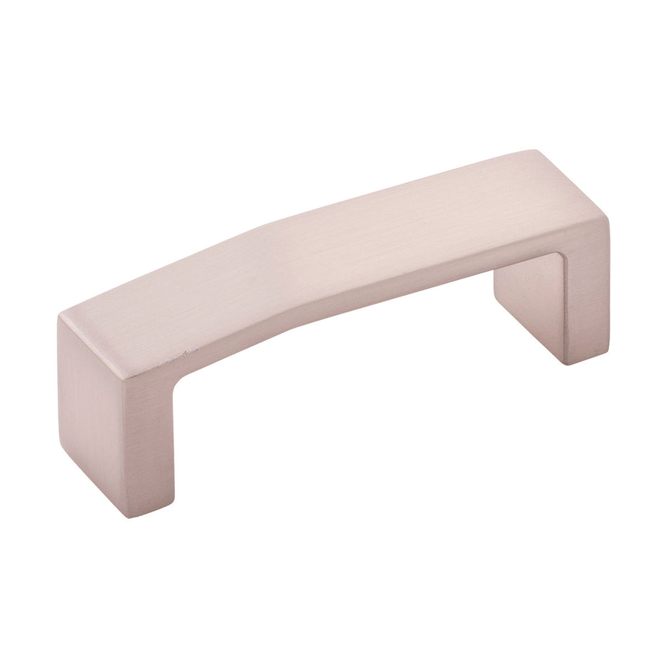 Belwith B077400-SN: 3" cc Veer Cabinet Pull - Satin Nickel