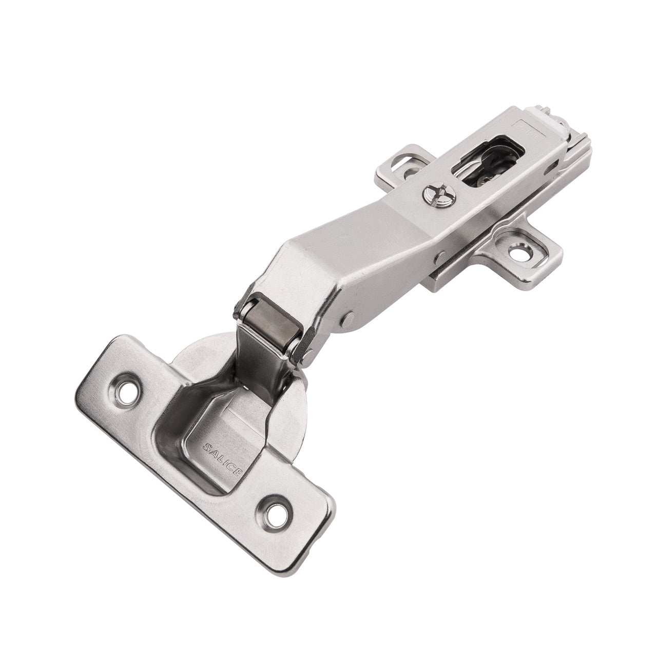 Hickory HH075225-14: Concealed Frameless Corner Self-Close Cabinet Hinge (pair) - Polished Nickel